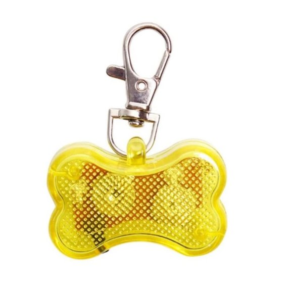 LED Safety Light Name Tag Bone Shaped Pendant Dog - Picture 11 of 13